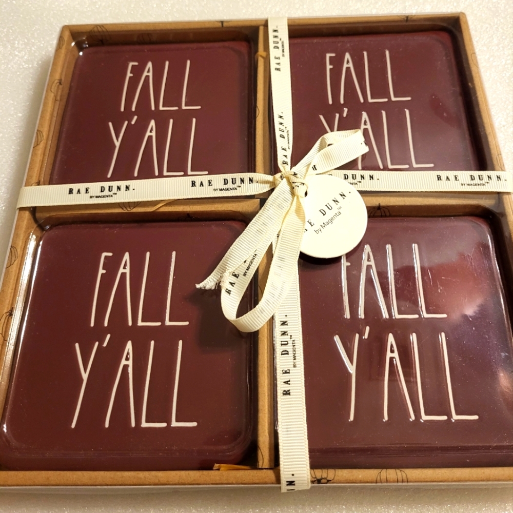 Rae Dunn “Fall Y’All” Coaster Set of 4